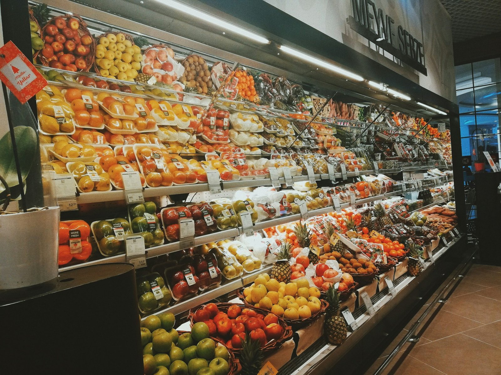 fruit display in groceries